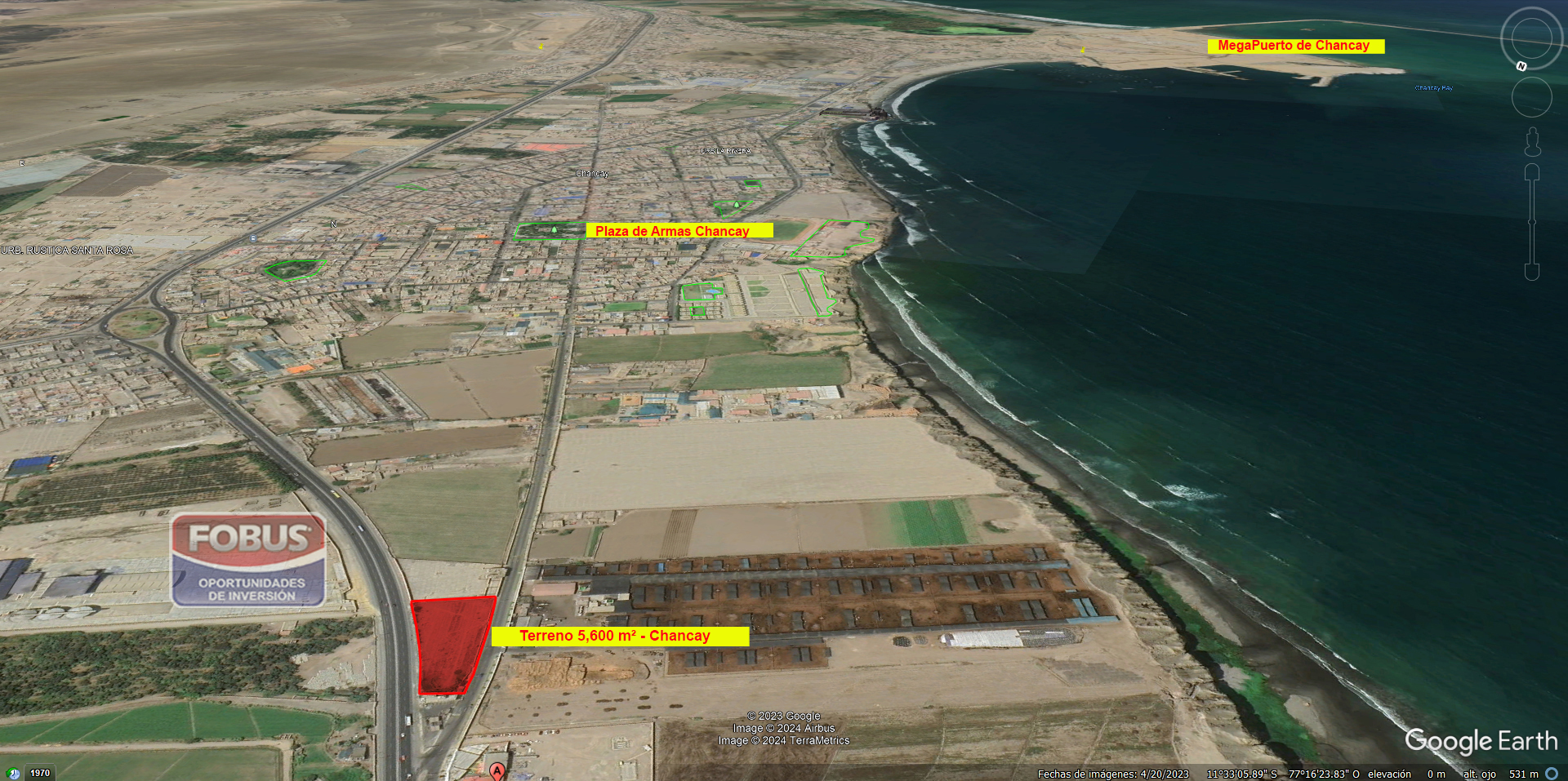 CHANCAY - Venta de Terreno 5,600 m² - US $ 310 x m²