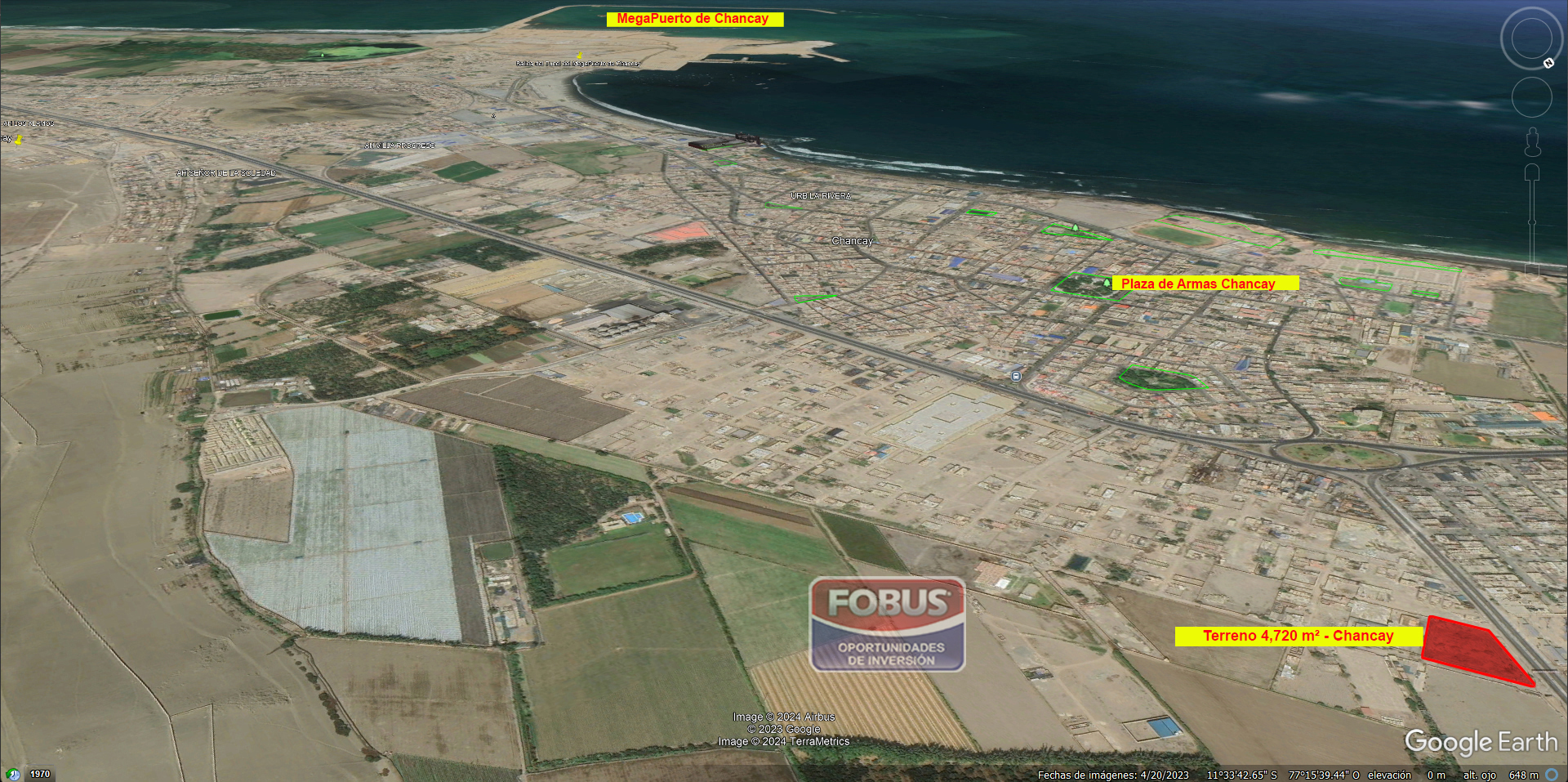 CHANCAY - Venta de Terreno 4,720 m² - US $ 550 x m²