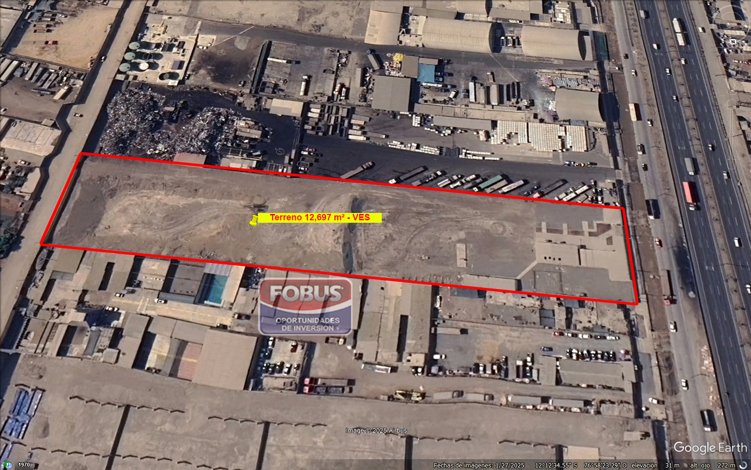 VILLA EL SALVADOR - Venta de Terreno 12,697 m² - US $ 520 x m²